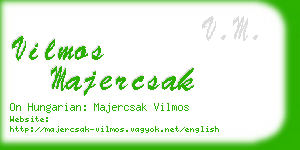 vilmos majercsak business card